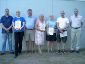 Kommodori Timo ja laivuridiplomien saajat 28.6.2011.