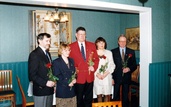 Seuran 10-vuotisjuhlassa 29.3.1998 Suomen Navigaatioliiton
ansiomerkin saaneet